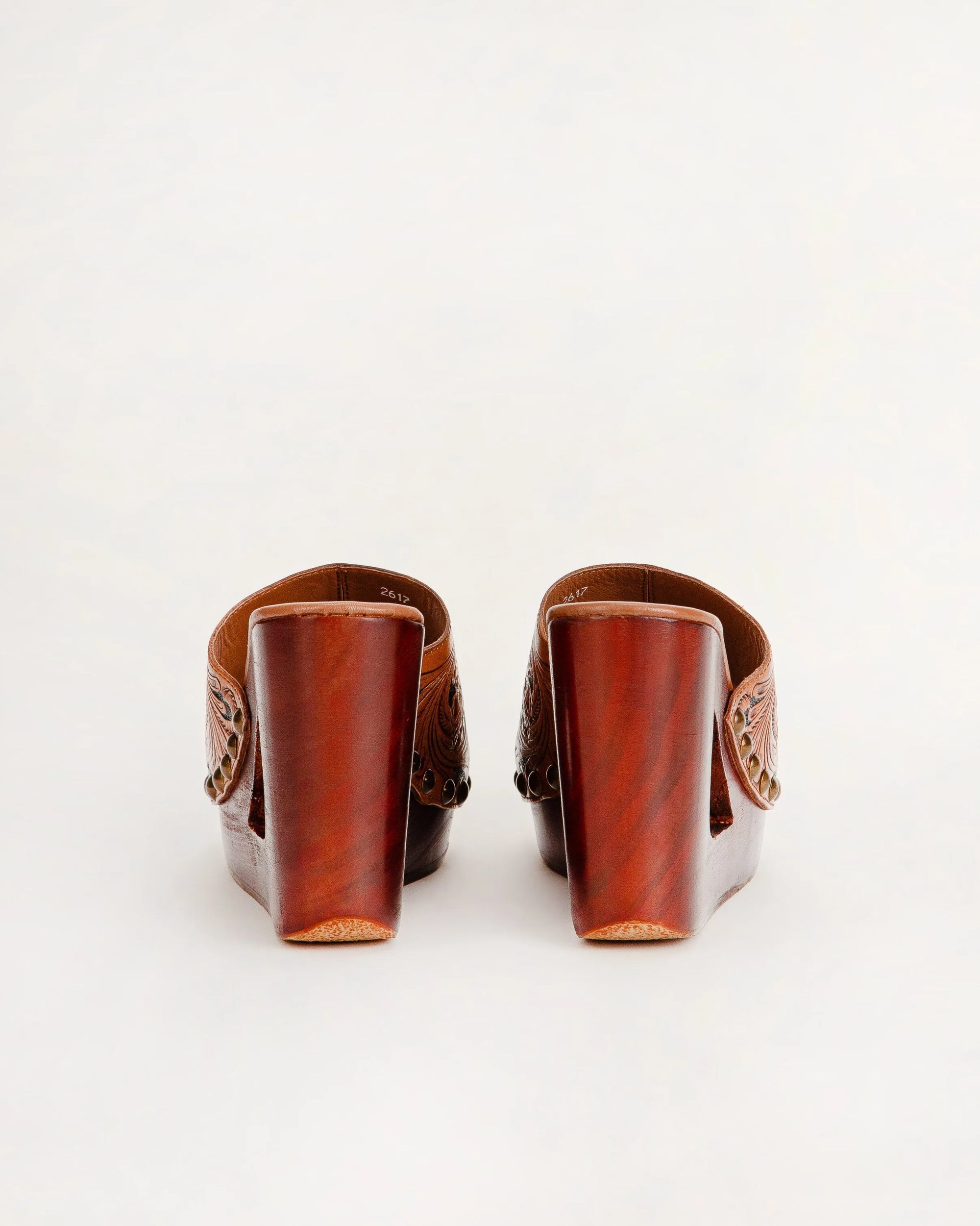 Desert Wanderer Sandals - Dark Brown Handtooled Leather