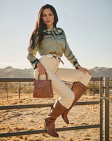 Dusty Trail High Boot In Calfskin
