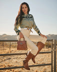 Dusty Trail High Boot In Calfskin