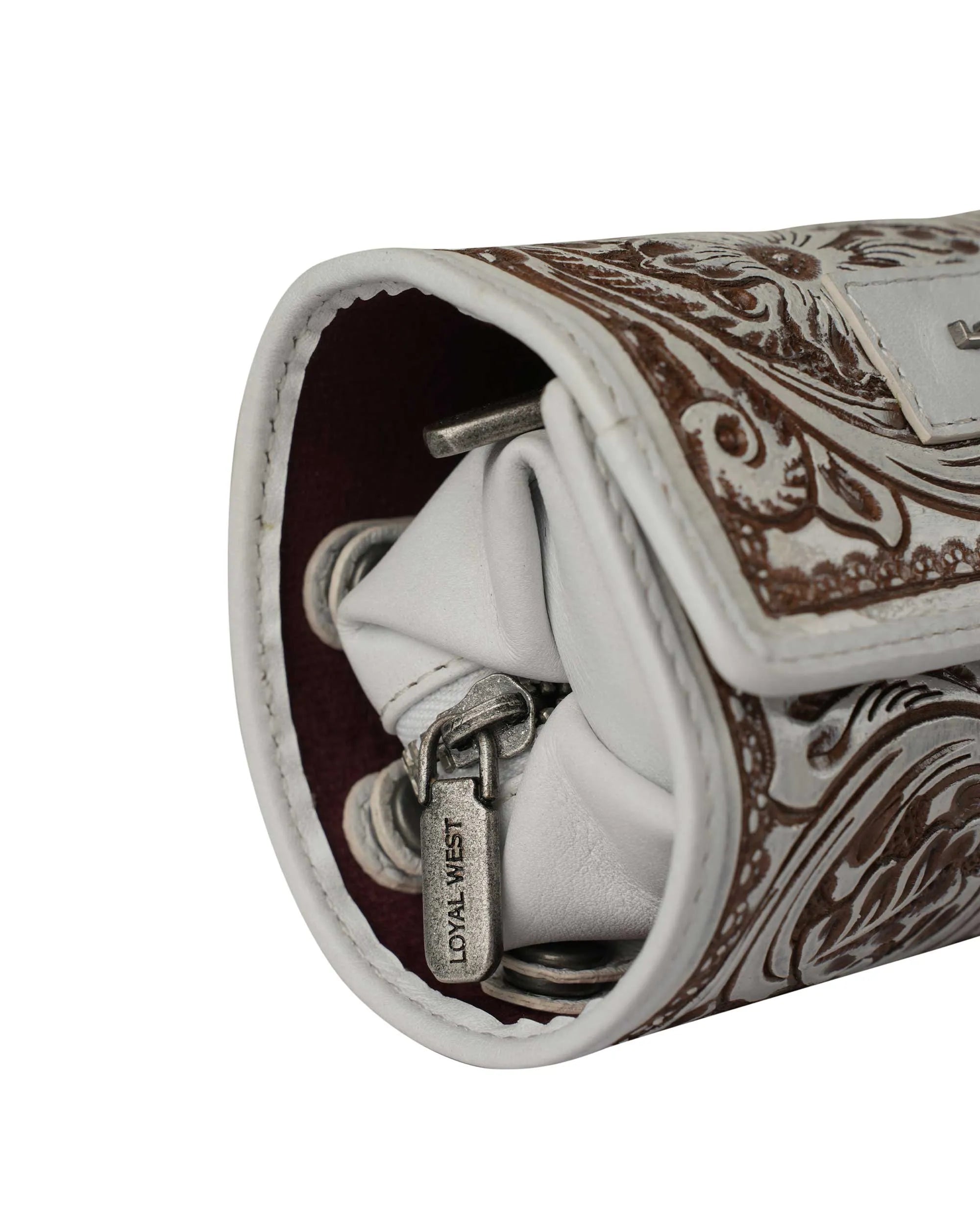 Handtooled Canyon Jewellery Case - Ivory Dust