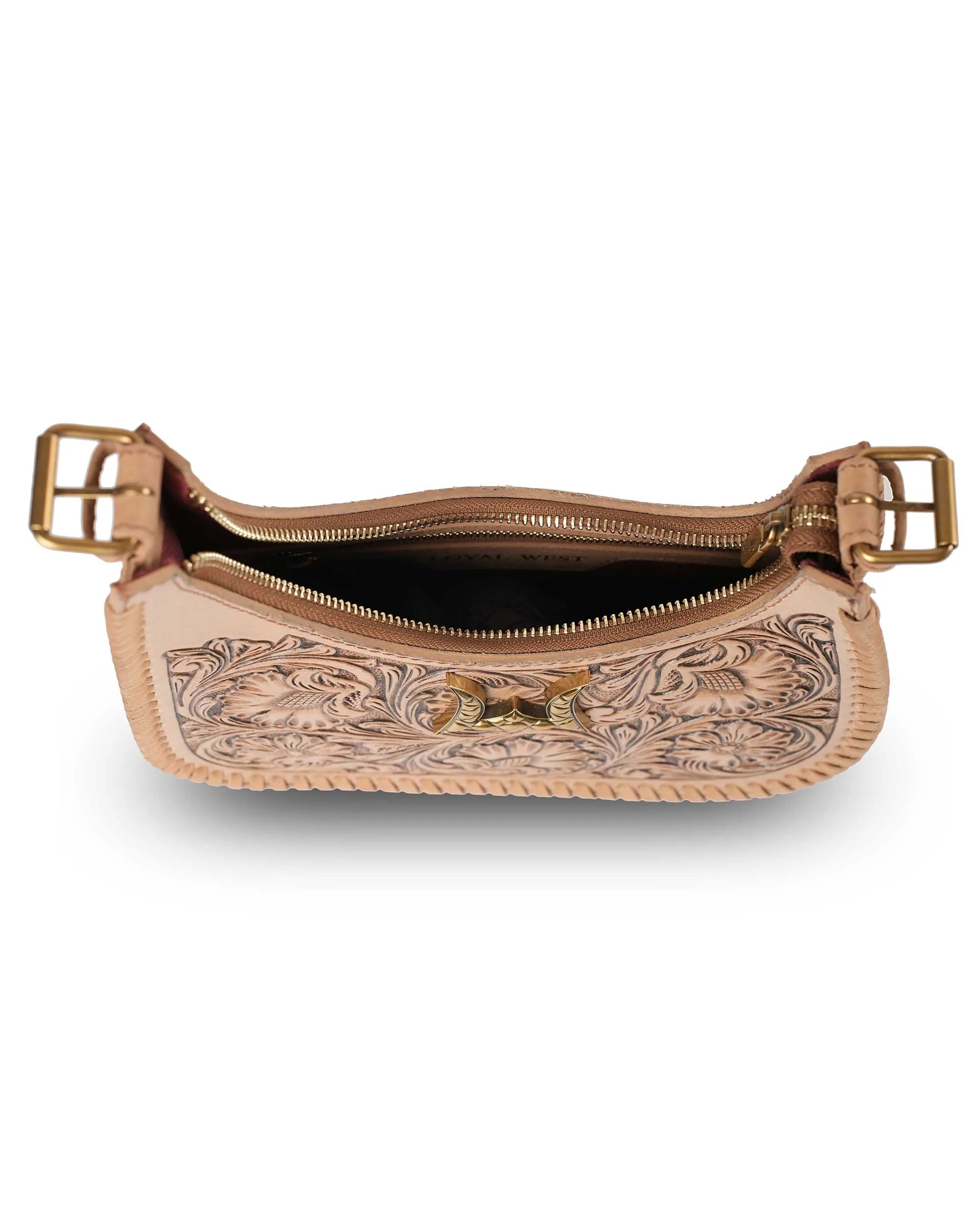 Handtooled Dannia Medium Purse - Slant Form