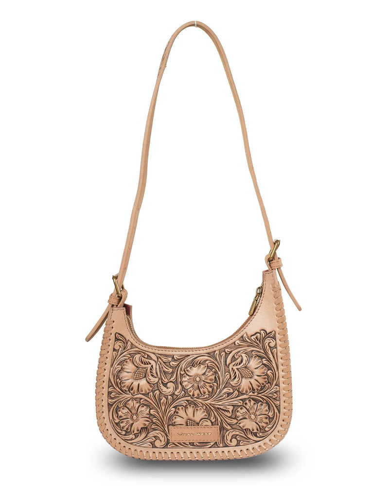 Handtooled Dannia Medium Purse - Slant Form