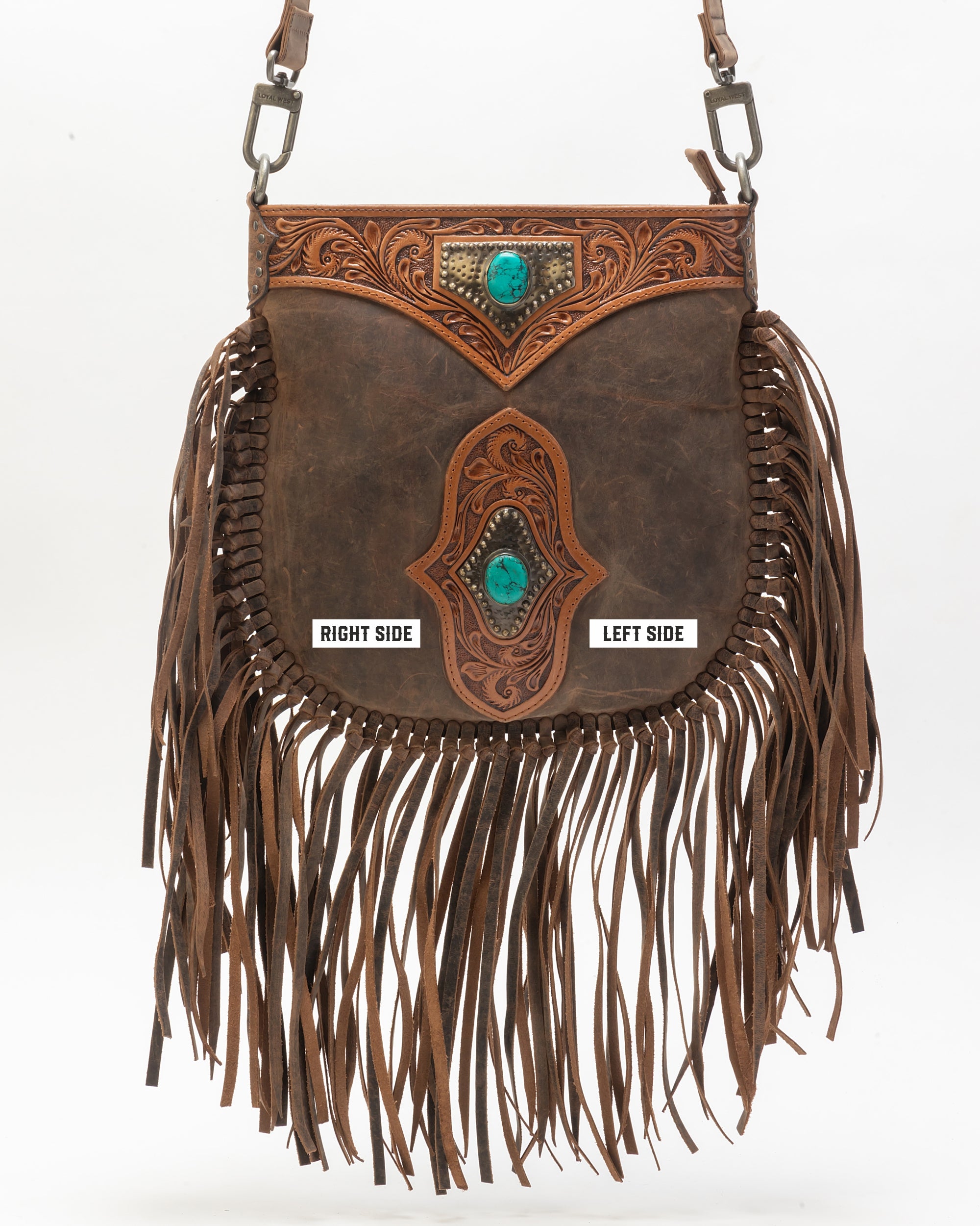 Mojave Tassle Bag In Brunette Leather