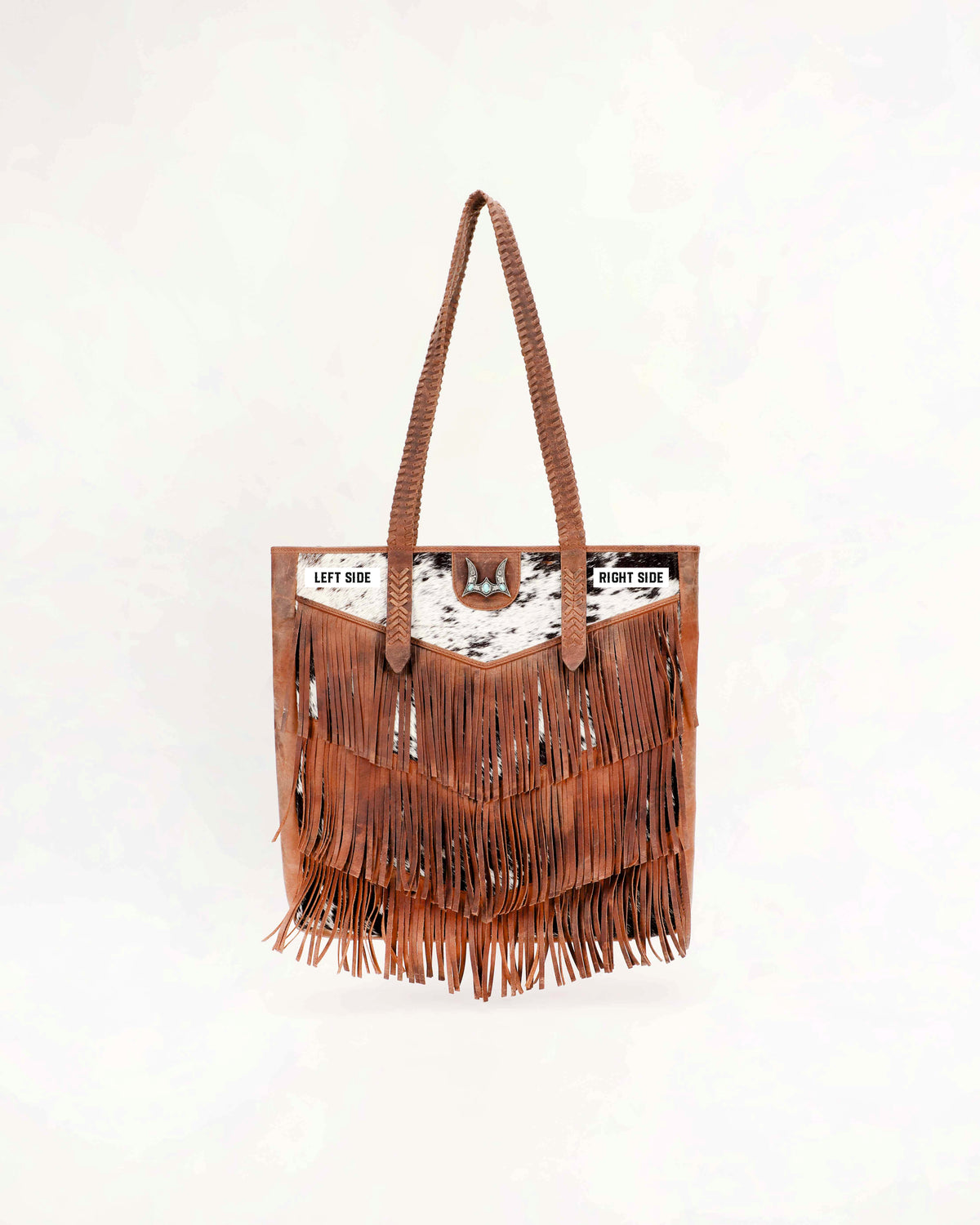 Hide And Fringe Large Cowhide Purse