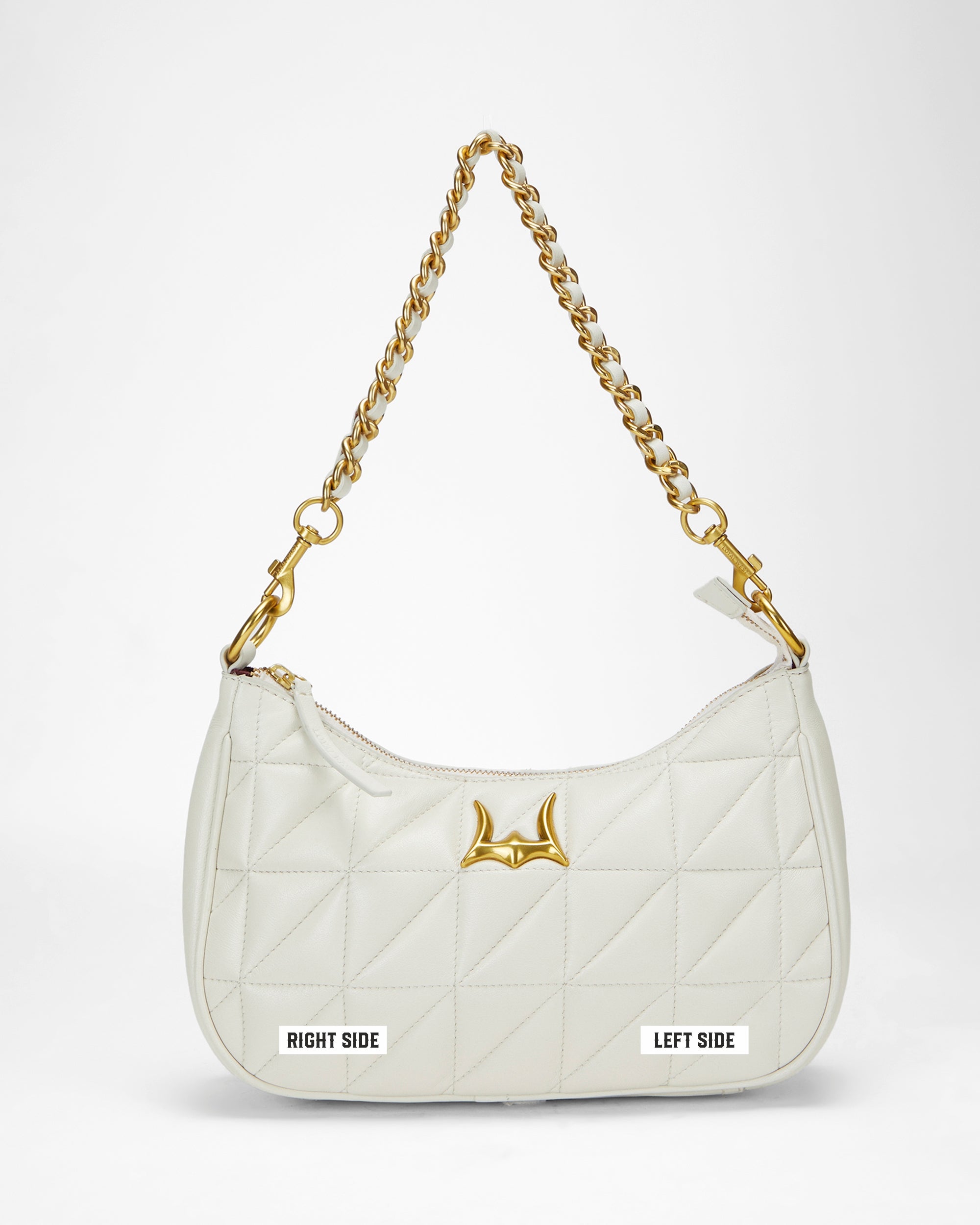 Joe Quilted Nappa Leather Bag-White